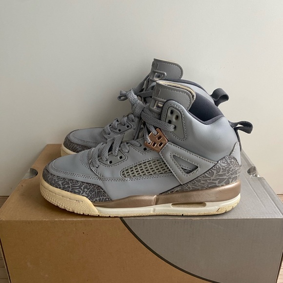 Nike Air Jordan 4 Spizike GG Wolf Grey Dark Bronze GS - Size 4 Y- 5.5 W - Picture 2 of 10